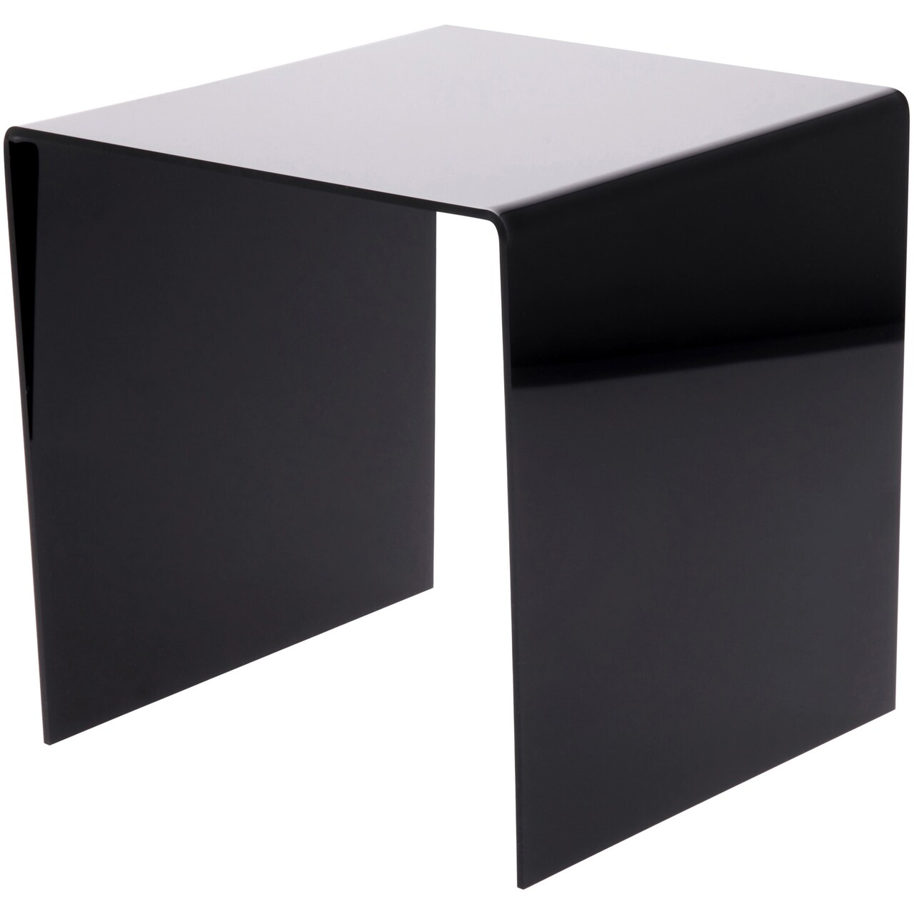 Plymor Black Acrylic Square Display Riser, 7" H x 7" W x 7" D (1/8" thick)